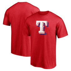 Men's Texas Rangers Fanatics Branded Red Red White and Team Logo T-Shirt