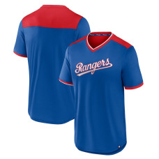 Men's Texas Rangers Fanatics Branded Royal/Red True Classics Walk-Off V-Neck T-Shirt