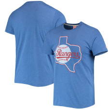 Men's Texas Rangers Homage Royal Hand-Drawn Logo Tri-Blend T-Shirt
