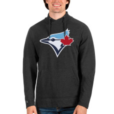 Men's Toronto Blue Jays Antigua Heathered Black Reward Pullover Sweatshirt