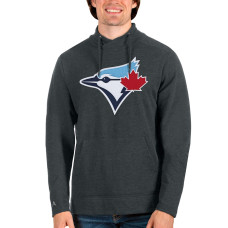 Men's Toronto Blue Jays Antigua Heathered Charcoal Reward Pullover Sweatshirt