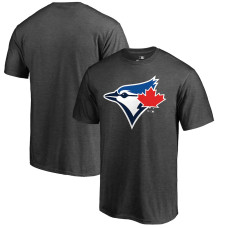 Men's Toronto Blue Jays Fanatics Branded Heathered Charcoal Primary Logo T-Shirt