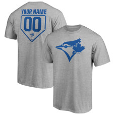 Men's Toronto Blue Jays Fanatics Branded Heathered Gray Personalized RBI Logo T-Shirt