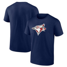 Men's Toronto Blue Jays Fanatics Branded Navy Banner Wave Logo T-Shirt