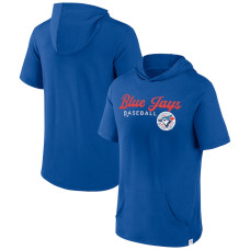 Men's Toronto Blue Jays Fanatics Branded Royal Offensive Strategy Short Sleeve Pullover Hoodie