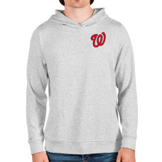 Men's Washington Nationals Antigua Heathered Gray Absolute Pullover Hoodie