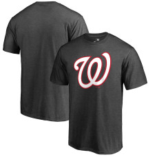 Men's Washington Nationals Fanatics Branded Heathered Charcoal Primary Logo T-Shirt
